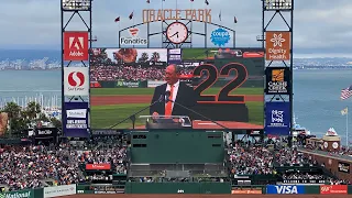 Will Clark Retirement Ceremony at Oracle Park San Francisco 7/30/22