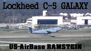 C-5 GALAXY double Takeoff from RAMSTEIN AirBase