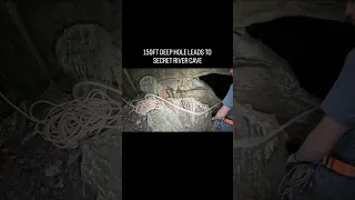 150FT DEEP HOLE LEADS TO SECRET RIVER CAVE | #adventures #caves #viral #noregrets