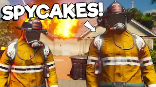 Spycakes & I Became Firefighters & Put Out House Fires! - Firefighting Simulator Multiplayer