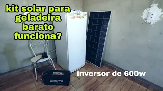 kit solar para geladeira  barato, veja se funciona