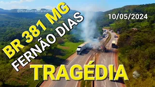 BR 381 RODOVIA FERNÃO DIAS OUTRA TRAGÉDIA NO MESMO LUGAR, CIDADE DE ITATIAIUÇU MINAS GERAIS BRASIL.