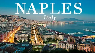 Flying Over Naples (Napoli) Italy 4k Video UHD | Piano Music With Amazing Scenic City View