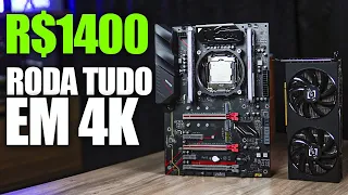 MONTEI UM KIT PC GAMER COM PLACA DE VÍDEO TOP POR R$1400, RODA TODOS JOGOS EM 4K !!