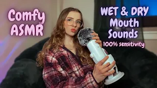 ASMR | PURE UPCLOSE WET AND DRY MOUTH SOUNDS (fast & aggressive) Mic Triggers & Clicky Words *Comfy*