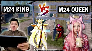 TWO M24 QUEENS VS ONE M24 KING 💥 1 VS 2 M24 TDM WITH MYTHIC FASHION GIRLS | PUBG MOBILE