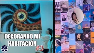 DECORANDO MI HABITACION PARTE 3 🖼 Espejo de Luna y cuadro para tapar TV