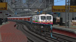 Duronto Express Leaving Secunderabad | Indian Train Simulator | Train Simulator PC