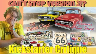Route 66 The Mother Road, Sid Sackson; America's Main Street - Kickstarter Critique