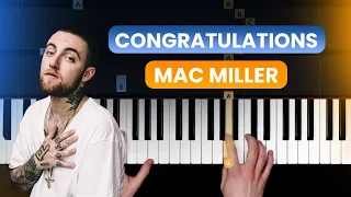 How to Play "Congratulations" by Mac Miller Piano Tutorial | HDpiano