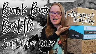 BOOK BOX BATTLE RETURNS?! | September 2023 | Illumicrate vs. OwlCrate vs. FairyLoot triple unboxing