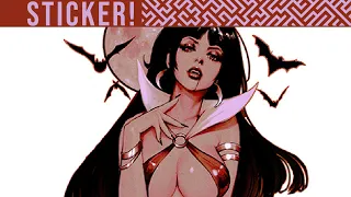 STICKERS! VAMPIRELLA custom sticker by SozoMaika unboxing & review