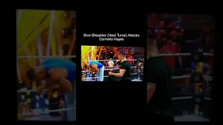 WWE NXT Bron Breakker (Heel Turns) Attacks Carmelo Hayes #wwe​ #wrestling​ #nxt​