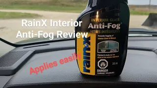RainX Interior Anti-Fog Review