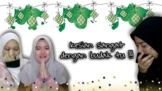 [REACTION] 3 beradik menangis tengok iklan raya || Husna Dirah Habib