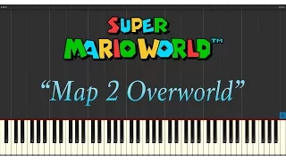 Super Mario World - MAP 2 Overworld (Piano Tutorial Synthesia)