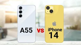 Samsung A55 vs iPhone 14