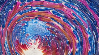 Into the Groove!💫 Paint PlayDate with @SarahMackArt!  Gorgeous Acrylic Straight Pour Spun Out!