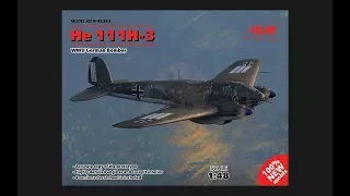 ICM 1/48 He-111 H-3 WW2 German Bomber