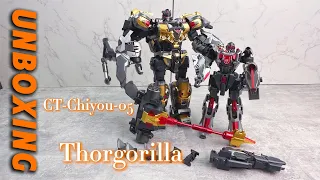 Transformers Toy Unboxing Preview Cang-Toys CT-Chiyou-05 Thorgorilla & CT-08 Rusirius set