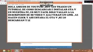 Descargar e instalar Gta V-Pc Full En español-2014