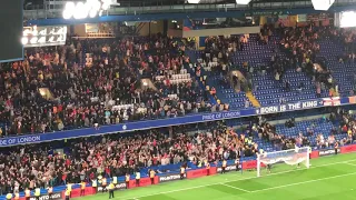 Liverpool Fans Celebrate A Point At Stamford Bridge Chelsea - “Allez, Allez, Allez” (September 2018)