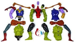 Merakit Mainan Hulk Smash vs Siren head vs iron Spider-Man dan Thanos Avengers Superhero Toys