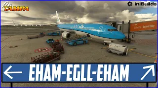 LIVE MSFS | Real World KLM OPS | *NEW* FlyTampa Amsterdam to iniBuilds London Heathrow (RT) | B738