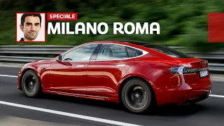 Milano-Roma in TESLA: quanto tempo serve e quanto costa con la Model S "Raven"