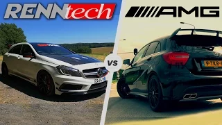 Mercedes A45 AMG STOCK vs RENNTECH Tuning Acceleration & POV Test Drive