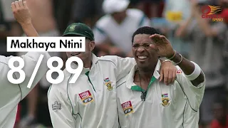 Makhaya Ntini 8/89 (Both Innings) Against India 2nd Test, in Durban at 2006.