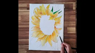 돈 들어온다는 해바라기 그림 water color 영상 보시고 도움이 되셨다면  구독, 좋아요 부탁드려요  영상 보시는 분  모두 부자되세요^^ #서양화가정미정 #금마갤러리빈