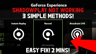 Shadowplay Instant Replay Not working Fixed 2022! 3 Simple Steps!