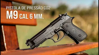 Review Completo: Pistola de Pressão CO2 M9 Cal. 6,0 mm