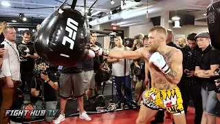 FULL & UNCUT - CONOR MCGREGOR'S MEDIA WORKOUT FOR FLOYD MAYWEATHER JR.