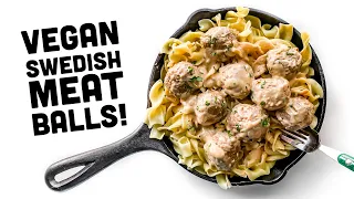 SWEDISH MEATBALLS but VEGAN! SUPER EASY TOO!