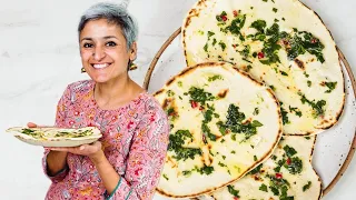 SOFTEST GARLIC CHILLI NAAN | Delicious naan without the oven | No yeast | Food with Chetna