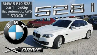 BMW 5 F10 restyle 528i (245 hp) mini review + (0-100) - Разгон до сотни (новый формат)