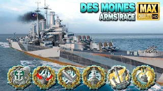 Cruiser Des Moines: 2.5sec reload in Arms race - World of Warships