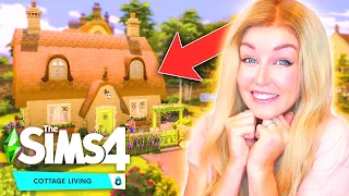 I BUILT IT! - Building the cute village cottage for The Sims 4 Cottage Living!