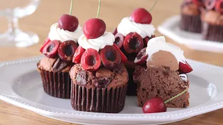 Black Forest Cupcakes：Fôret Noire Cupcake