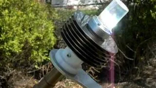Solar thermoacoustic engine closeup
