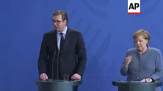 Chancellor Merkel meets Serbia's Vucic