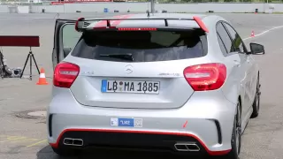 Mercedes A45 AMG 360bhp with Performance Exhaust (Frasers Race Start test at Hockenheim)