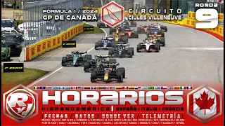 Horarios Fórmula 1 GP de CANADÁ 2024 (Hispanoamérica, Italia y Francia) / ¡NO TE LO PIERDAS!