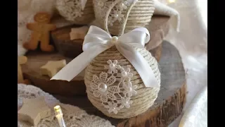 Tutorial decorazioni di Natale - Palline shabby