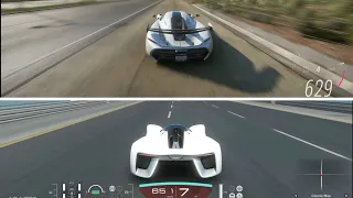 FASTEST IN GRAN TURISMO 7 VS FASTEST CAR IN FORZA HORIZON 5 TOP SPEED BATTLE | JESKO VS TOMAHAWK