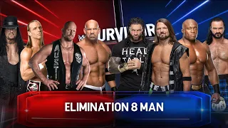 LEGENDS VS MODERN DAY LEGENDS | 8 MAN ELIMINATION TAG TEAM | SURVIVOR SERIES | WWE 2K22 |