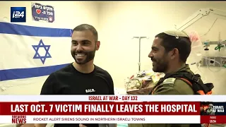 Last Oct. 7 victim leaves hospital, meets soldiers who saved him