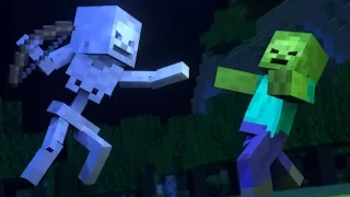 Zombie VS Skeleton (Minecraft animation)